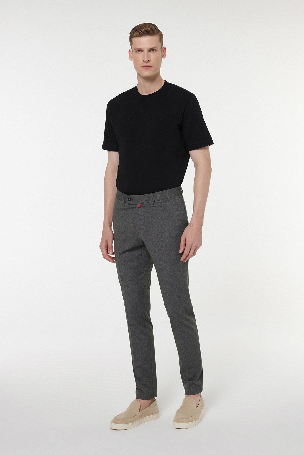 Smoked Fabric Trousers 2840-1A