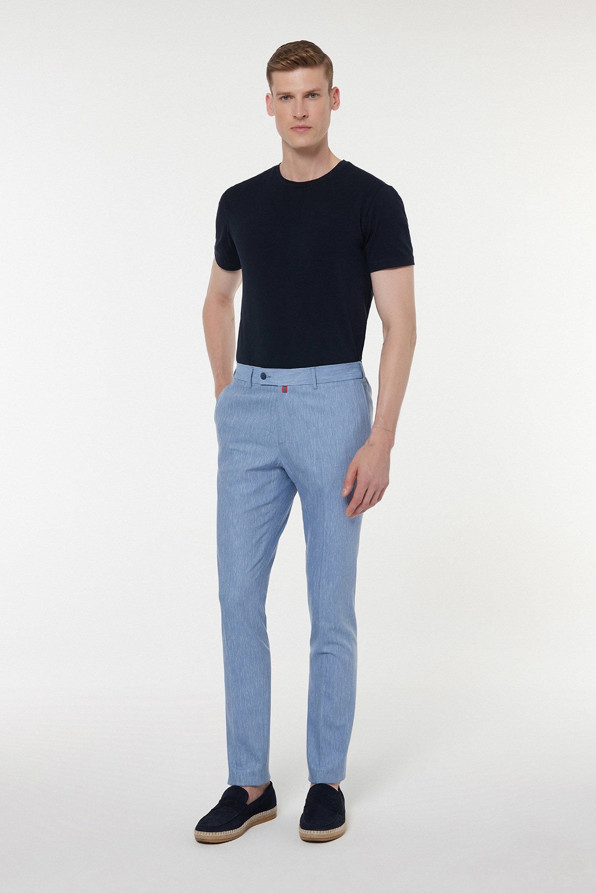  Blue Fabric Trousers 2852-2