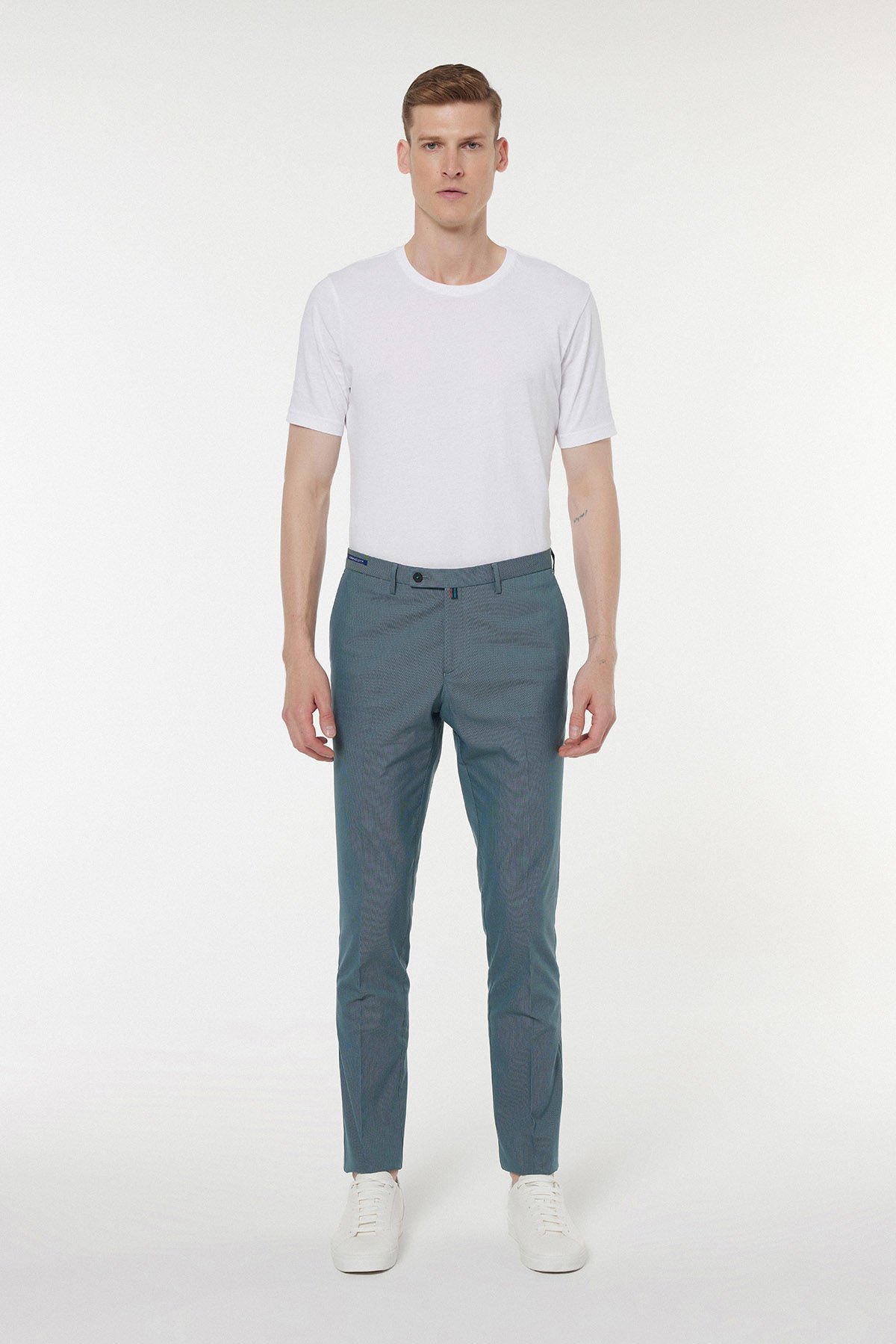 Petrol Green Fabric Trousers 2769-1