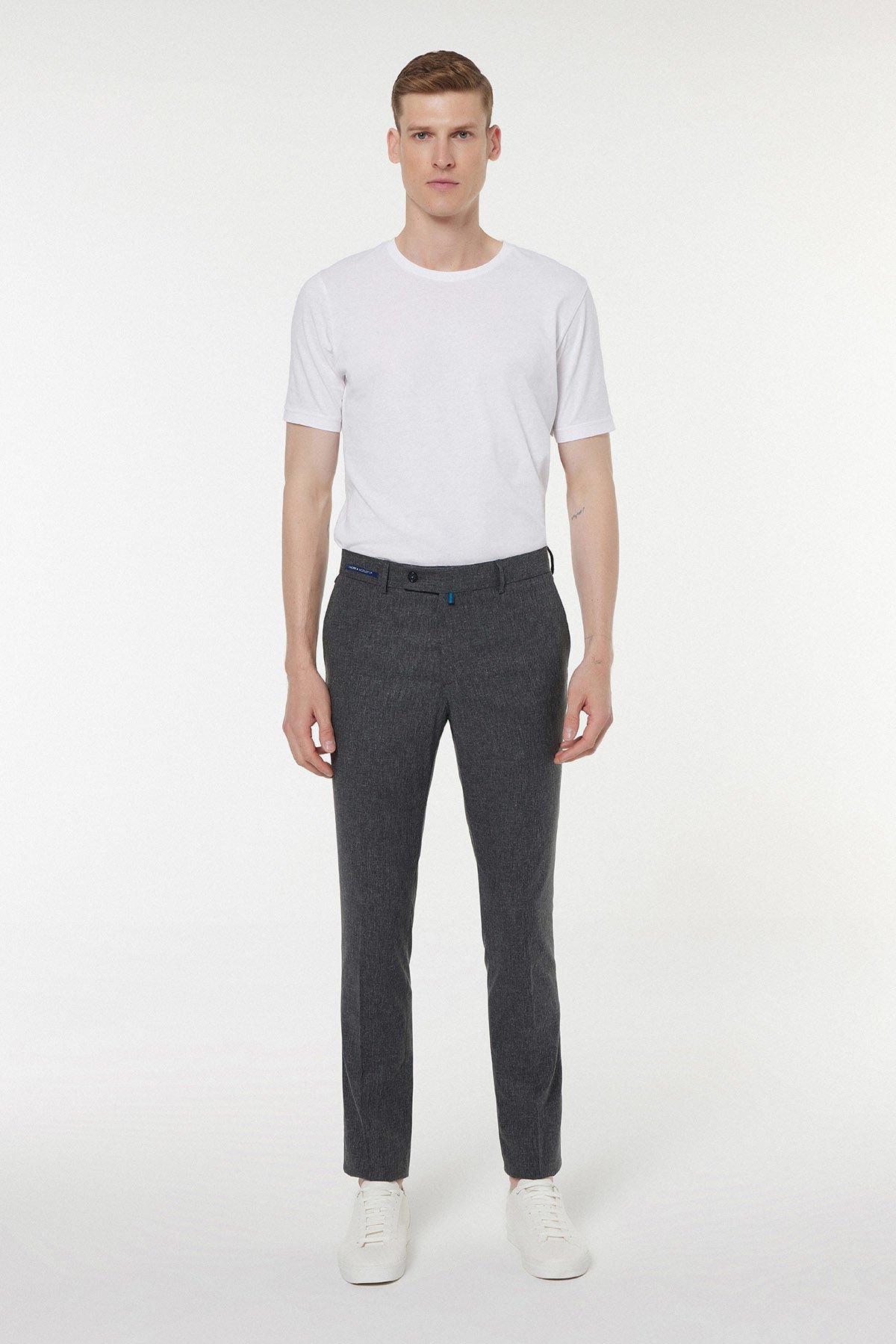 Smoked Fabric Trousers 2728-7L