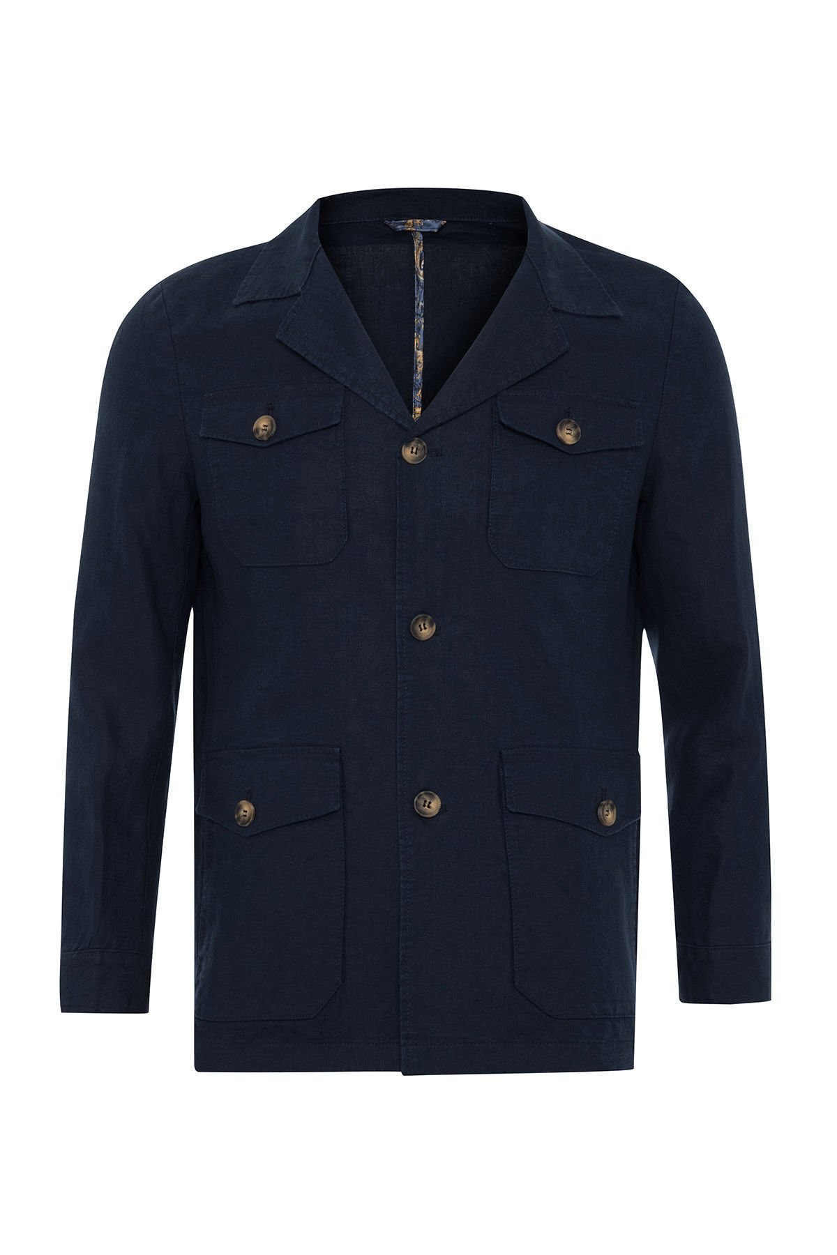 Andrea Nicolotti Lacivert Safari Yazlık Ceket C28