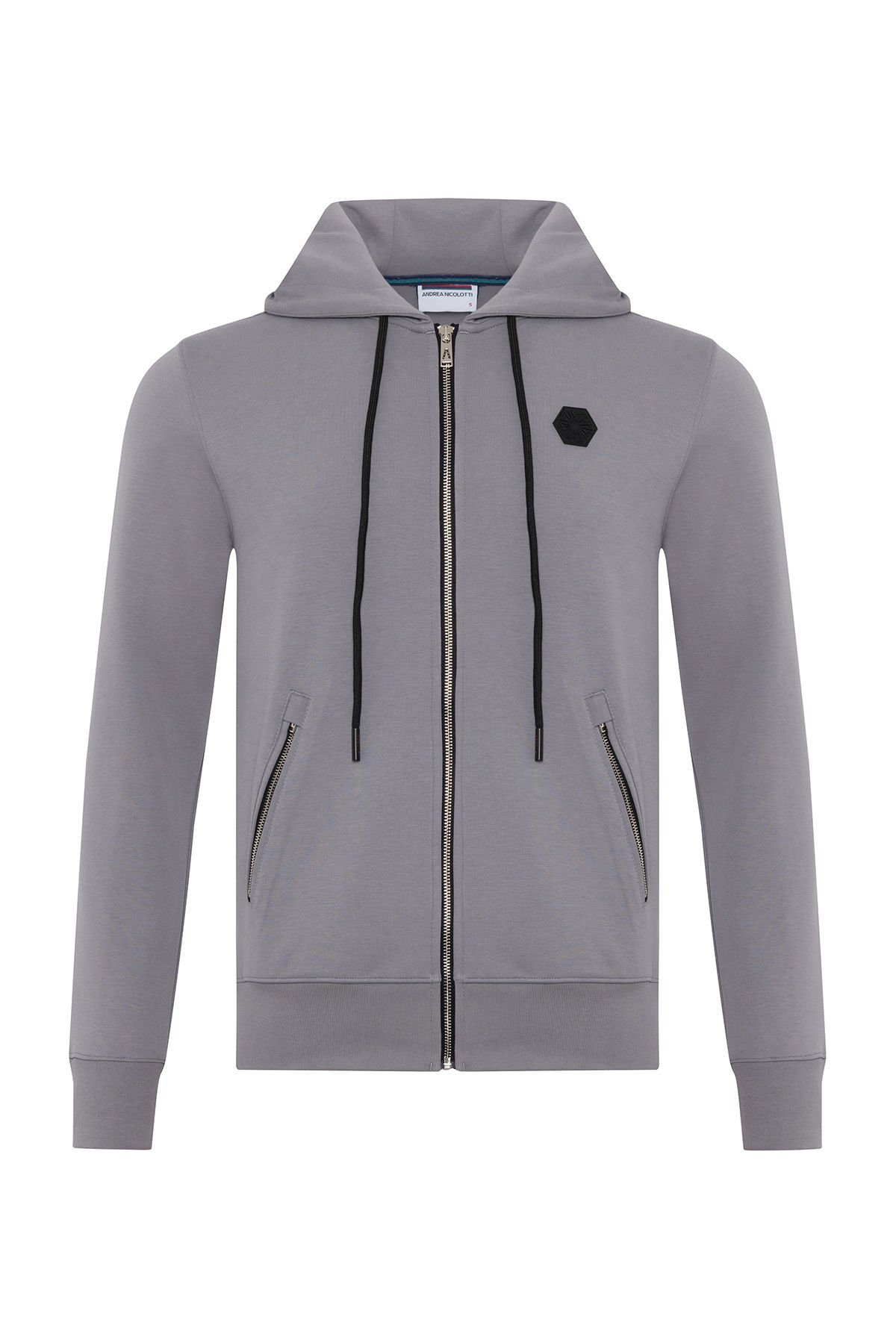 Andrea Nicolotti Gri Kapüşonlu Eşofman Takımı E61-1