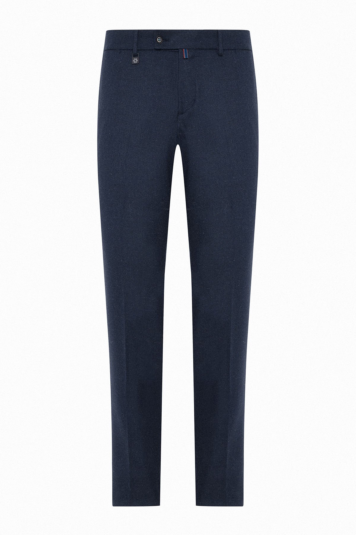 Lacivert Yün Karışımlı Regular Fit Kışlık Esnek Erkek Pantolon