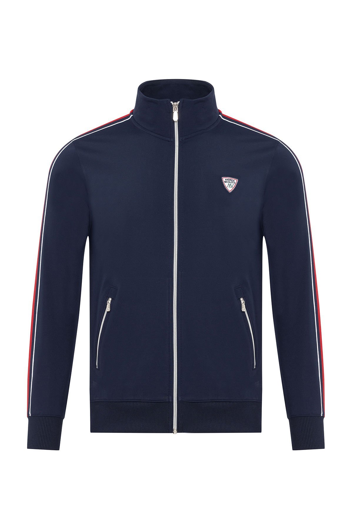 Andrea Nicolotti Lacivert Kırmızı Şeritli Eşofman Takımı E76-1