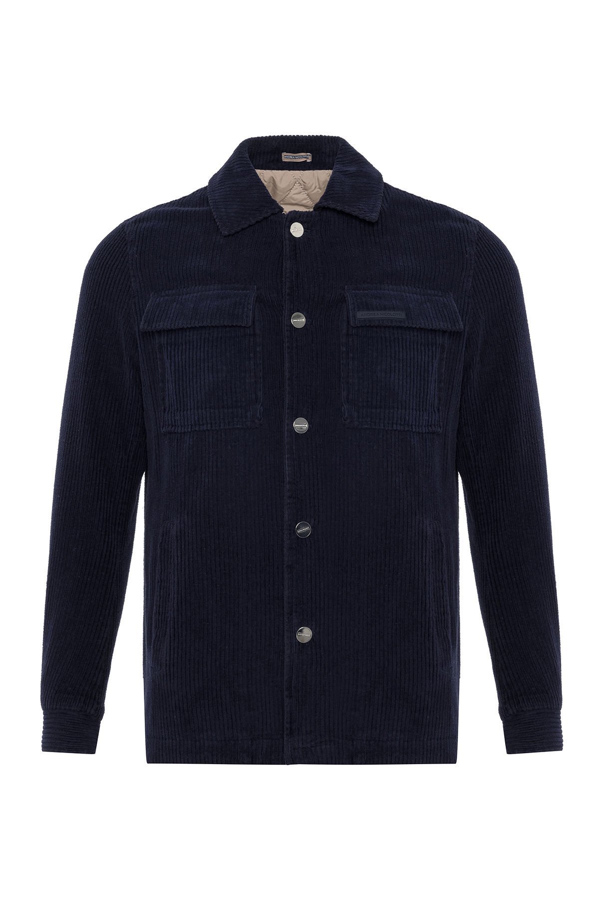 Andrea Nicolotti Lacivert Kadife Mont M32-1