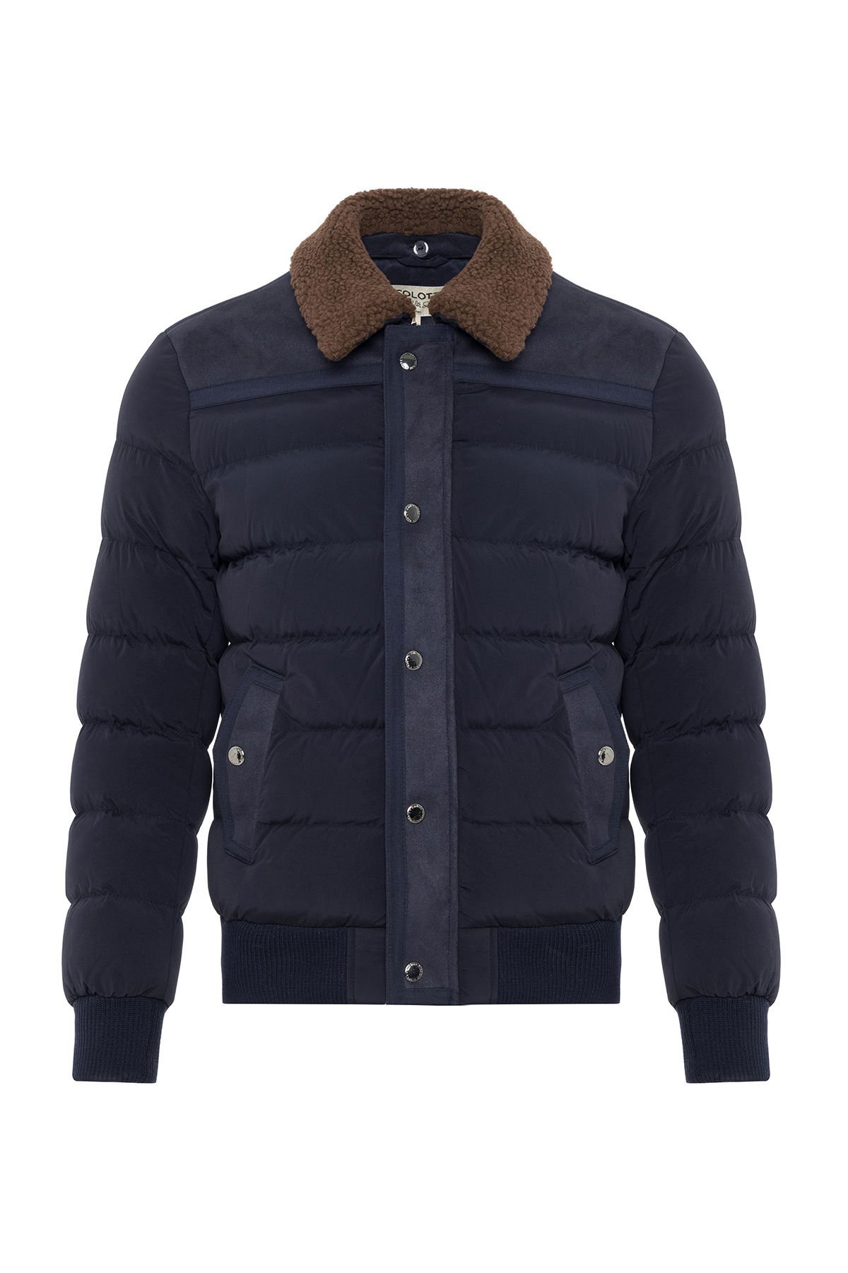 Andrea Nicolotti Lacivert Kürk Yaka Mont M29-2