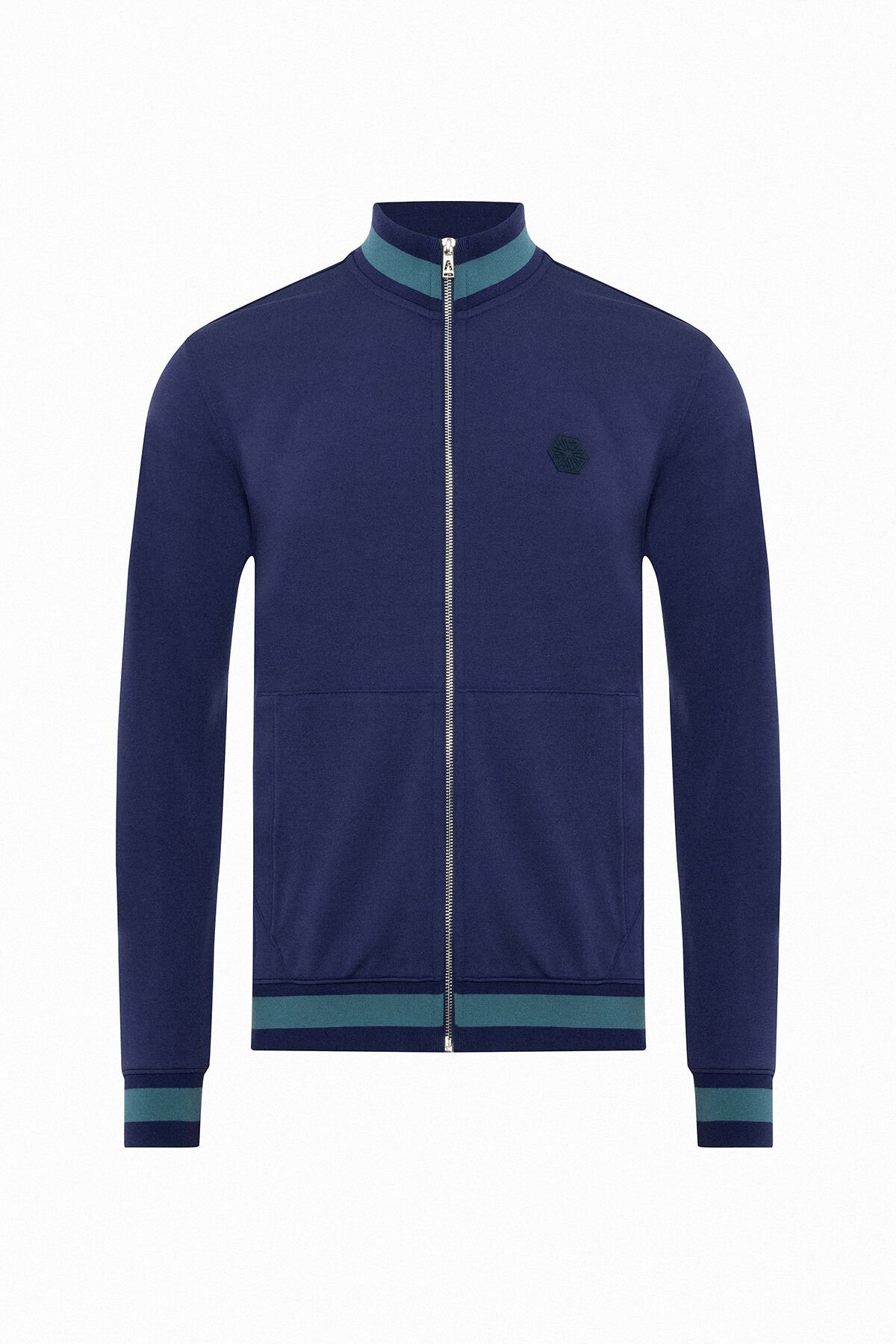 Erkek Lacivert Fermuarlı Eşofman Takımı