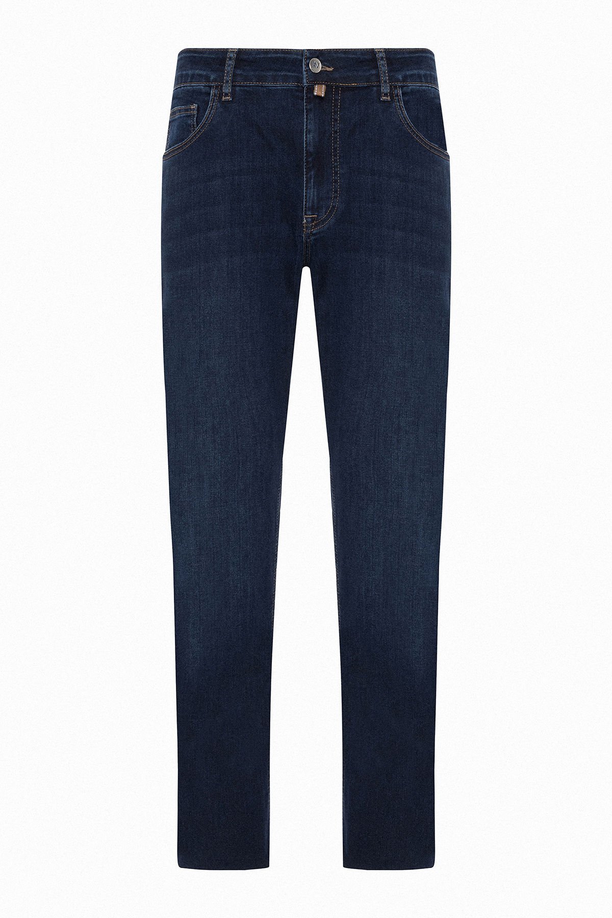 Erkek Modern Regular Fit Lacivert Jean Pantolon