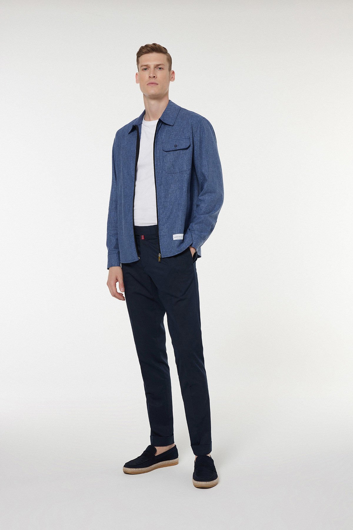 Blue Zipper Shirt M12-1A