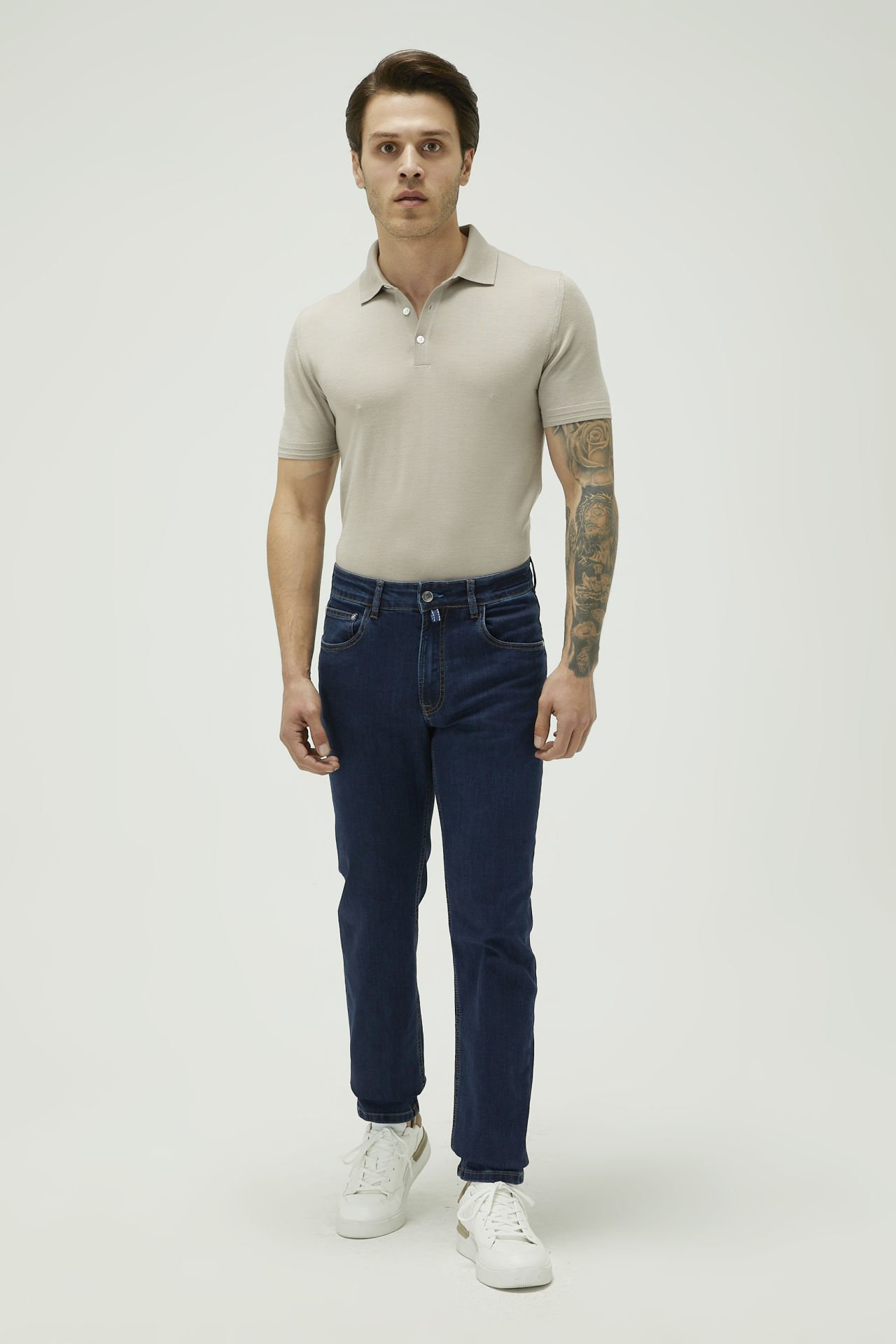 Navy Blue Jeans Trousers J25-1