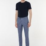 Erkek Mavi Rengi Esnek Kumaş Pantolon