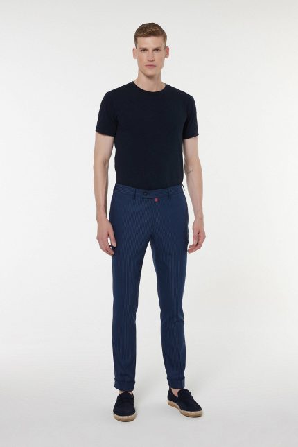 Çizgili Laci Kumaş Pantolon 2847-3