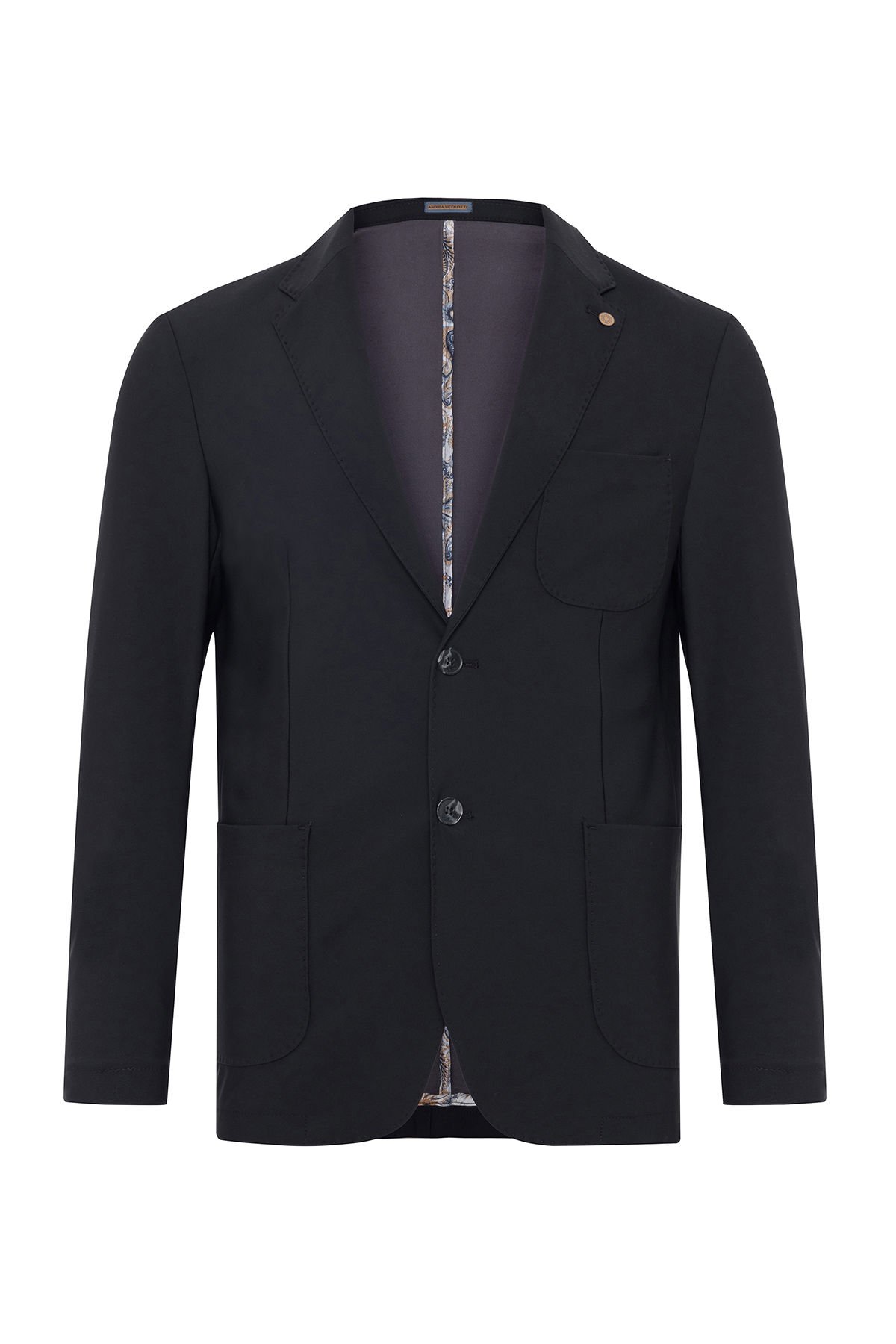 c30-1 Andrea Nicolotti Lacivert Kışlık Spor Ceket Spandex C30-1 - Görsel 1