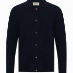 Erkek Lacivert Klasik Yaka Düğmeli Örme Hırka